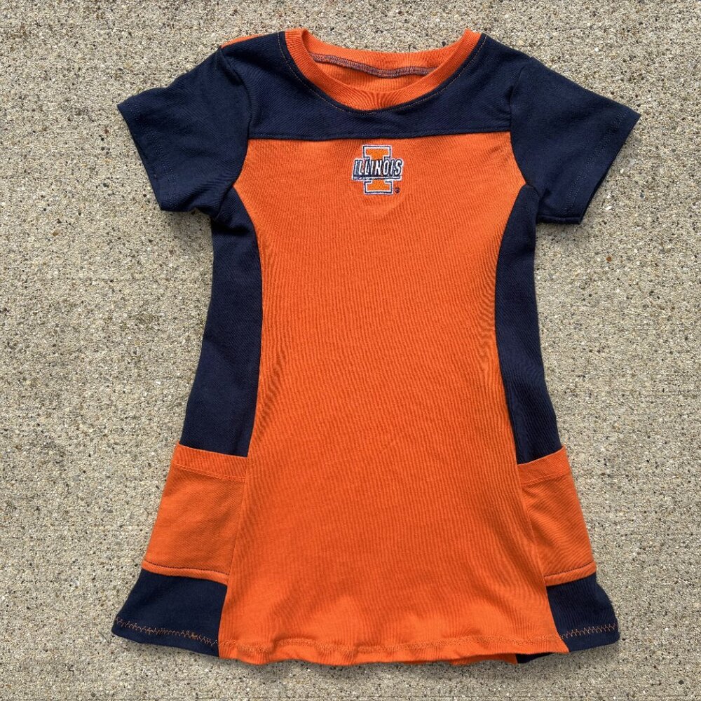 University of Illinois Fighting Illini handmade toddler 2t tunic t shirt dress
